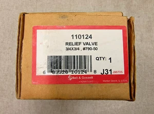 Bell & Gossett 110124 ASME Relief Valve, Model 790-50, Threaded 3/4" NPT - Picture 1 of 7