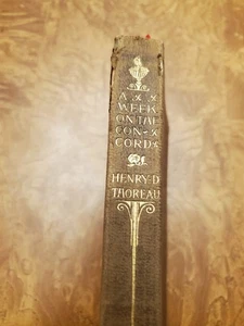 A Week on the Concord and Merrimack Rivers by Henry Thoreau - 1900 leather ed. - Bild 1 von 5