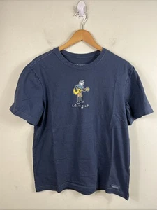 Camiseta Life is Good Crusher Para Hombre Camiseta M Azul Guitarra Música Azul - Imagen 1 de 7