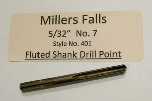 5/32" No. 7 Millers Falls Push Drill Bit Fluted Bit fits Goodell-Pratt - Picture 1 of 11