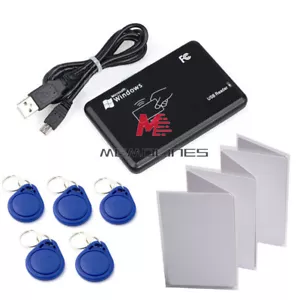 Smart USB RFID IC/ID Card Reader NFC Read 13.56MHz 125KHz + Card + Key Tag - Picture 1 of 32