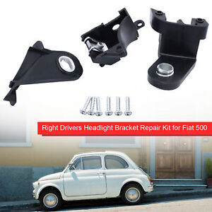 Fiat 500 Right Drivers Headlight Head Lamp Bracket Lug Repair Kit