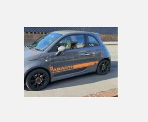 Fits Fiat Abarth Side Stripes Graphics 500 Decals Both Sides Any Year - Picture 1 of 2