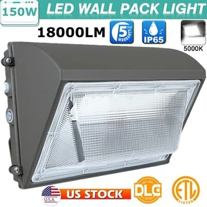 Dusk to Dawn 150W LED Wall Pack Light Fixture, 18000LM, 600-800W HPS/HID Equiv. - Picture 1 of 14