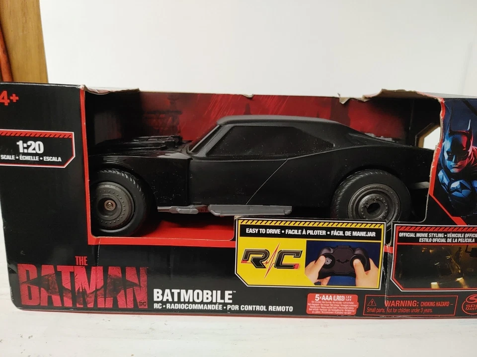 DC The Batman Movie BATMOBILE 1:20 RC Radio Controlled 2022 Spin Master NEW - Image 1 of 4