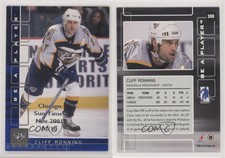 2001-02 ITG Be A Player Memorabilia Sapphire Chicago Sun-Times /10 Cliff Ronning
