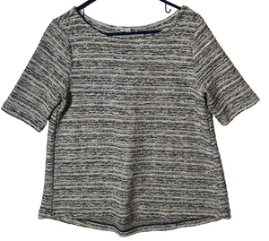 Suéter tejido loft manga 3/4 talla mediana, tirador, espalda plisada - Imagen 1 de 4