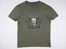 Polo Ralph Lauren T-shirt Green Khaki Skull Recon Snake Military Graphic RARE M
