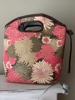 New Fit Fresh Large Insulated Lunch Bag Gerber Daisy Bright Fun Pattern - Image 1 of 4