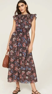 Cleobella Women's Kyah Maxi Dress Calista Floral Cotton Ruffle Size M - Picture 1 of 18