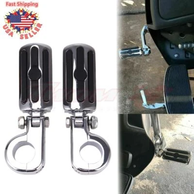 铬 1.25 英寸公路发动机护脚钉适用于 Harley Touring Road King — 第 1/4 张图片