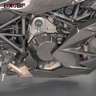 For 2015-2024 Kawasaki Ninja H2 / H2R 100% Carbon Fiber Side Engine Clutch Cover - Image 1 of 4
