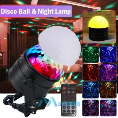 2IN1 Starry Night Lights RGB LED Stage Ball Lights Strobe Sound Activated Lamp - Image 1 of 4