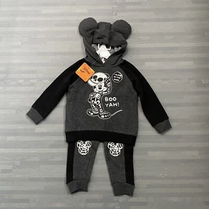 Disney Toddler Mickey Mouse 2-Piece Glow In The Dark Sweatsuit Size 2T NEW NWT - Picture 1 of 6