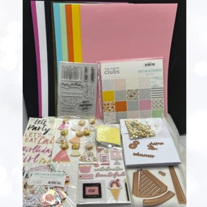 Spellbinders PARTY HAT & STREAMERS Card Making Kit of the Month Birthday 6/22 - Picture 1 of 2