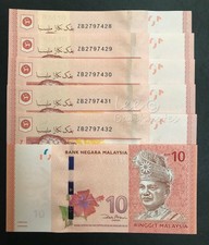 Malaysia - 12th RM10 Replacement ZB 6xRunning | UNC