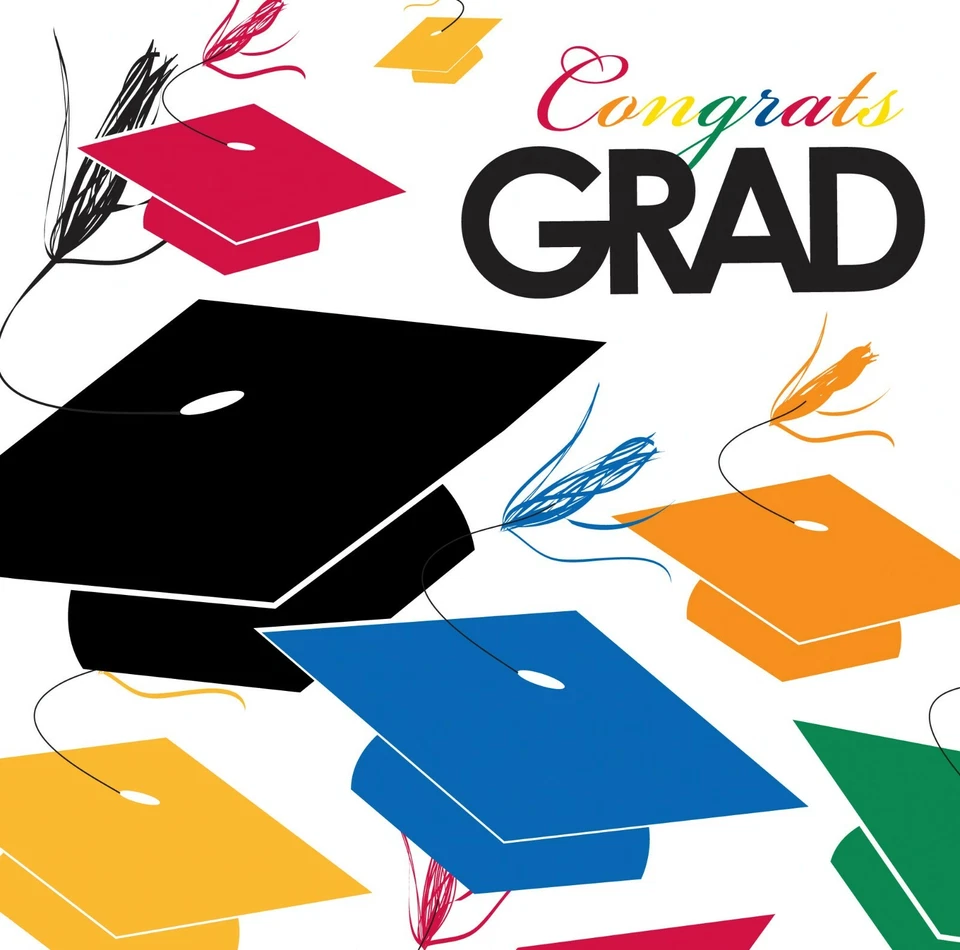 Graduation Napkins Multi Color 18ct Lunch Napkins Favor Grad Party Supplies - Image 1 of 1