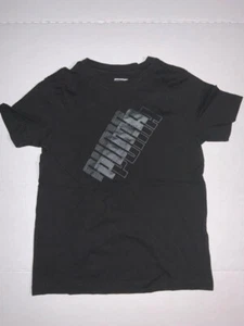 Puma Small (8) Black Big Boy Power Pack Shimmer Logo Graphic T-Shirt (K) - Picture 1 of 7