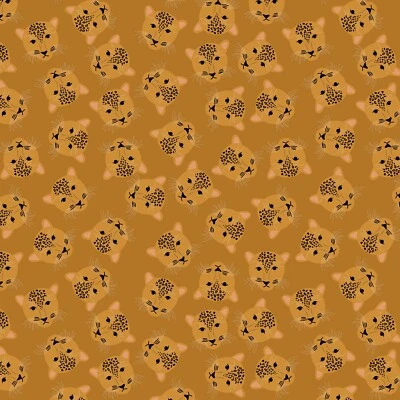 Tela Feline Drive SPOTTED Leopardo Lanzamiento Caramelo Brillo - Se vende por yarda Foto 1 de 4