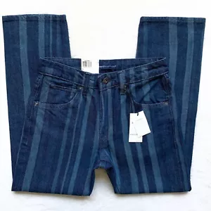 NWT Levis Made & Crafted Blanket Stripes Slim Straight Crop Jeans Womens Size 24 - Picture 1 of 11