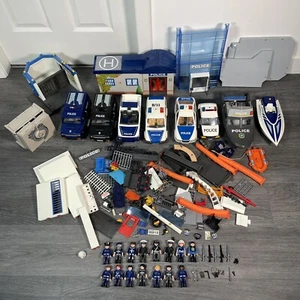Playmobil Police Bundle Figures Job Lot Prison Cars Boat Parts Accessories Parts - Picture 1 of 21