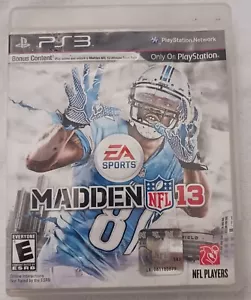2012 - PLAY STATION 3 - MADDEN NFL 13 - EA SPORTS - GOOD - UNTESTED - Picture 1 of 3