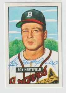 Roy Hartsfield - Signed 1951 Bowman Reprint Original Autograph Braves Died 2011 - Picture 1 of 1