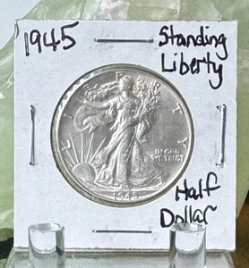 🔥1945 50C Walking Liberty Half Dollar AU/MS+ ABSOLUT ATEMBERAUBEND! Bestes Design! - Bild 1 von 6