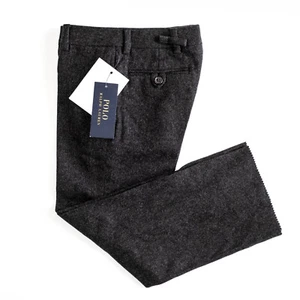 New Polo Ralph Lauren Wool Flannel Trouser Dress Pants Boys Unhemmed - size 4T - Picture 1 of 9