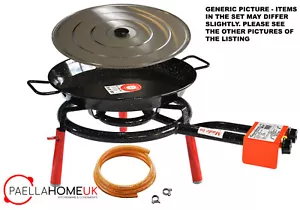 46cm emaillierte Paellapfanne +35cm 2Ring Gasbrenner Komplettset + PAELLA GESCHENK - Bild 1 von 8