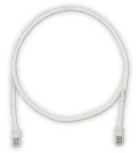 (7) PANDUIT UTPCH10Y 10FT PATCH CORD RJ45, CAT5e, 24AWG, OFF WHITE - Picture 1 of 2