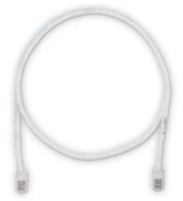 (10) PANDUIT UTPCH10Y 10FT PATCH CORD  RJ45, CAT5e, 24AWG, OFF WHITE - Image 1 of 2
