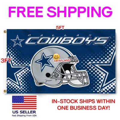 NFL Dallas Cowboys Flag 3x5 Banner Star Logo FAST FREE Shipping US Seller