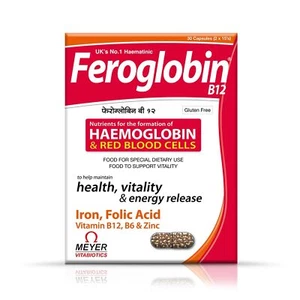 Vitabiotics Feroglobin Organic Mineral Capsules 30/ 60 /120 Count + F/S - Picture 1 of 6