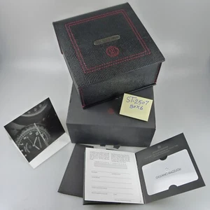 Giuliano Mazzuoli Manometro Black Leather Watch Box w/ Open Cert. & Instruction - Picture 1 of 4