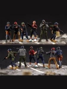 Resin 1/72 Diorama Miniature Toys Rapid Response Team Painted Solider Scene 6pcs - Picture 1 of 6