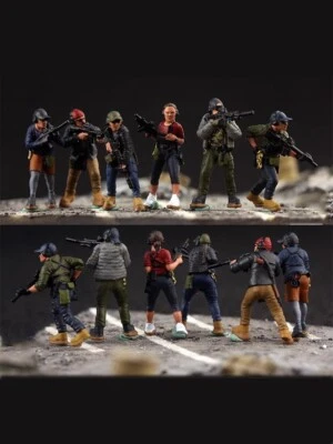 Resin 1/72 Diorama Miniature Toys Rapid Response Team Painted Solider Scene 6pcs - Image 1 of 4