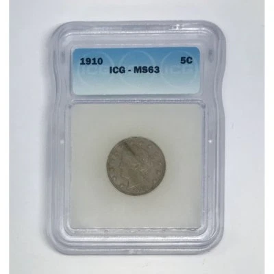1910 Liberty Nickel ICG MS63 *Rev Tye's* #5901 - Image 1 of 4