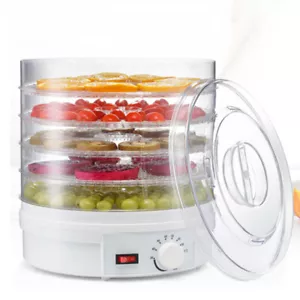 Food Dehydrator Machine w/5 Trays Fruit Meat Dryer Temperature Time Adjustable - Picture 1 of 14