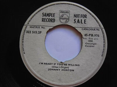 Johnny Horton - Take Me Like I Am - 1959 UK Promo - HEAR IT Foto 1 de 3