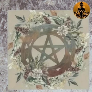 Pentagram Altar Cloth Whimsy Tarot Oracle Card Spread Wall Hanging Tablecloth UK - Picture 1 of 1
