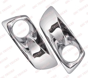 QSC Bumper Auxiliary Light Chrome Bezel Pair Lefft & Right for Kenworth T660 - Picture 1 of 5