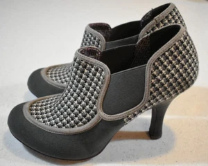 RUBY SHOO Gray Suede Fabric Weave Bootie Pumps, women's EU 40 / US 9 ~ NICE! - Picture 1 of 6