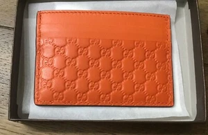 Gucci Card Case Microguccissima (5 Card Slot) Arancione, OS, NUOVO in SCATOLA - Foto 1 di 4