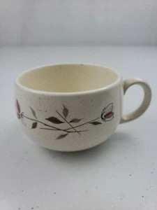 Vtg Franciscan Earthenware Duet 2 Pink Flowers Flat Cup Speckled 3 1/2"H 2 1/4"W - Picture 1 of 9