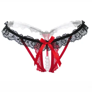 Sexy Damen-Dessous Perlen XMAS Tangas Höschen G-String Unterwäsche mit Perlen - Bild 1 von 14