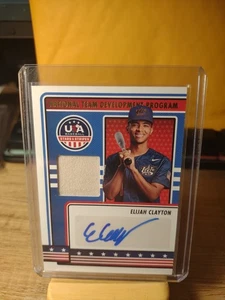 Elijah Clayton 2023 Panini Stars & Stripes Baseball Relic Blue Ink Auto #NTDP-EC - Picture 1 of 2