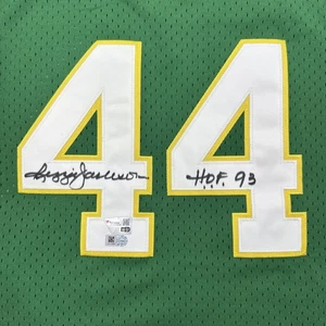 Reggie Jackson Oakland A's Mitchell & Ness Jersey - Fanatics Authentic **AUTO** - Picture 1 of 13