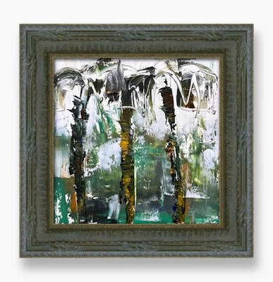 Australian Sunlit Palms Art — Fresh Coastal Abstraction Wall Art for Living Room - image 1 of 4