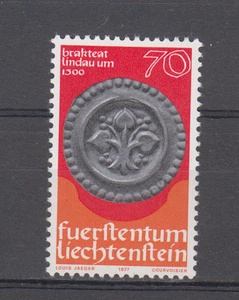 LIECHTENSTEIN  : 1977 - MNH - SCOTT # 622   COINS - Picture 1 of 1